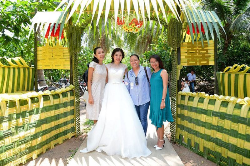 cổng đám cưới bằng lá dừa