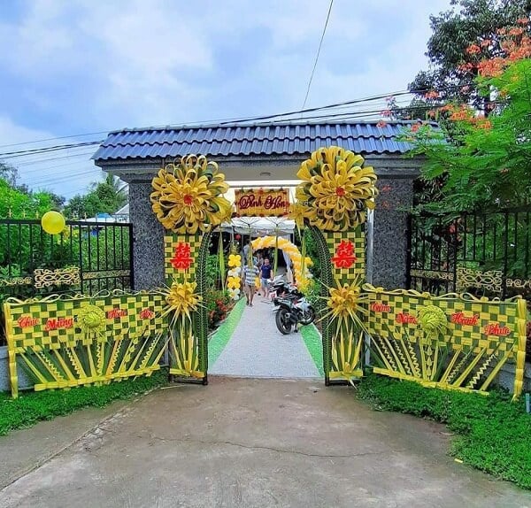 Cổng cưới lá dừa Miền Tây đẹp