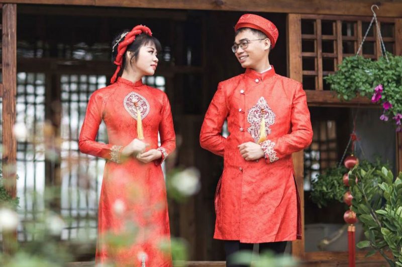 #1 TOP Mẫu áo dài cưới màu đỏ HOT nhất năm nay