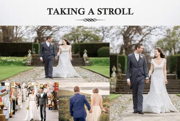 Tạo dáng chụp ảnh cưới dạo bước cùng nhau