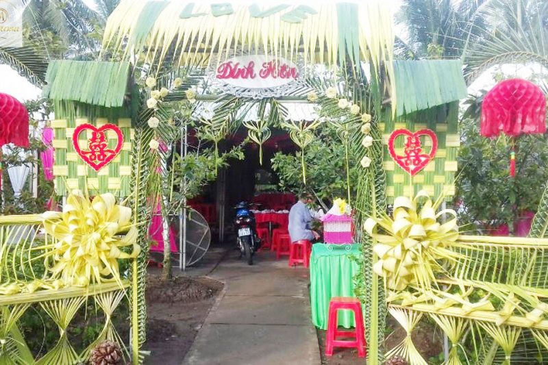 cổng cưới lá dừa