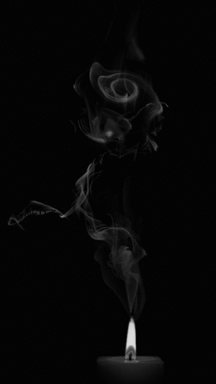 Hình nền đen buồn ngầu về làn khói trắng giữ bóng đêm