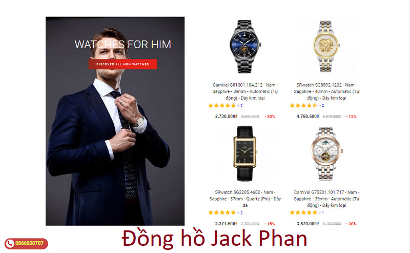 Jack Phan là nhà cung cấp đồng hồ đeo tay đích thực